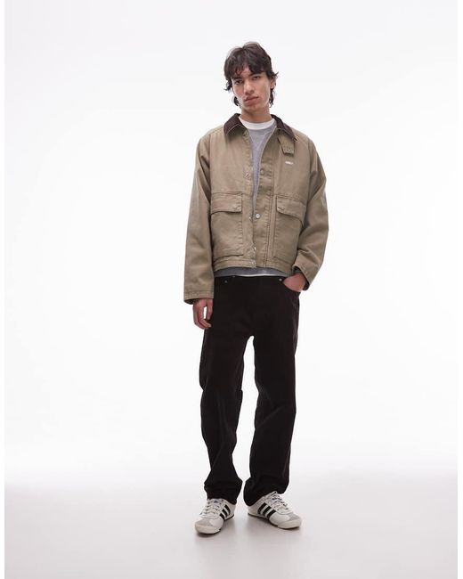 Obey Brown Caden Work Jacket for men