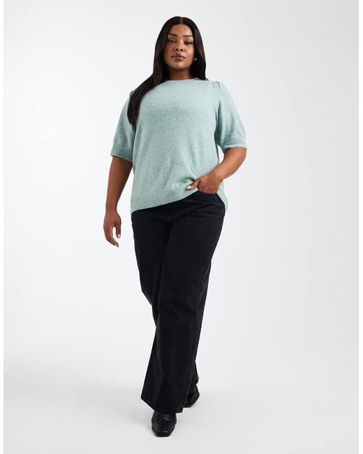 ONLY Blue Short Sleeves Knitted Jumper