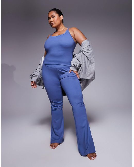 4505 Blue Curve Icon Slim Kick Soft Touch Yoga Legging