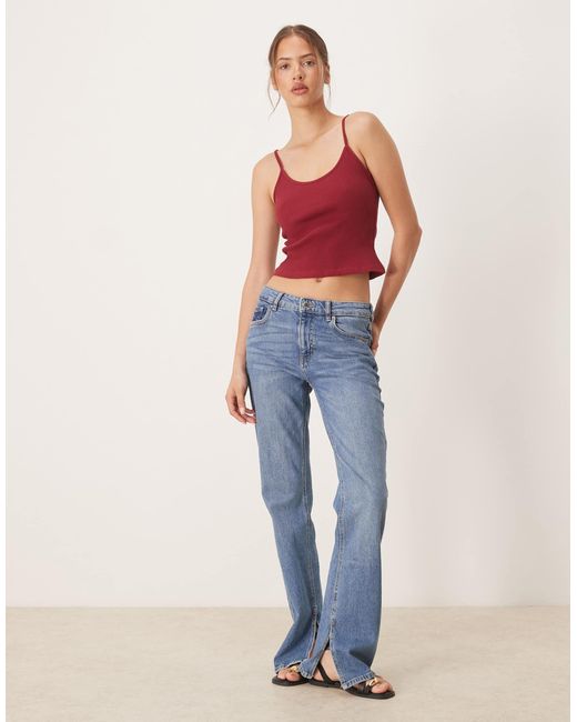 ASOS Red Rib Cami Top