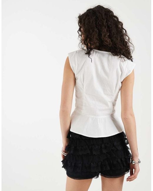 Motel White Devlon Blouse
