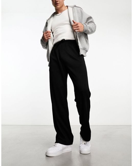 Weekday Black Hank Tracksuit Trousers for men