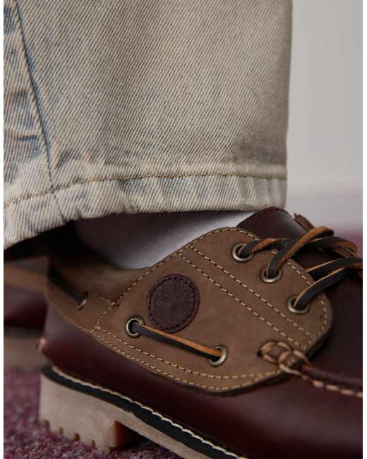 Timberland Purple 3 Eye Classic Boat Shoe for men