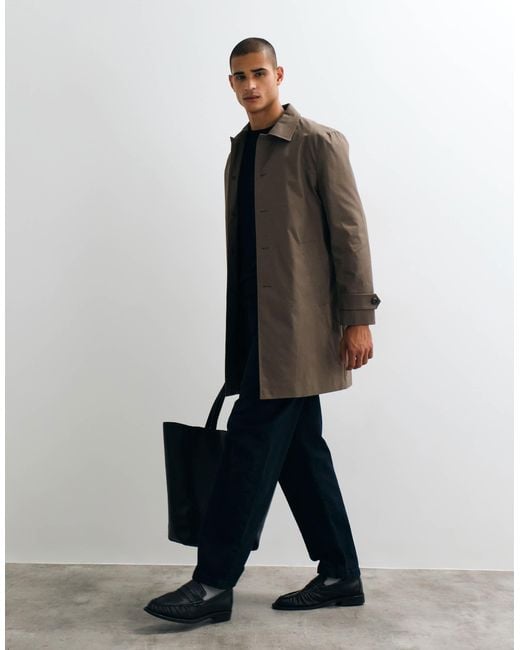 Mango Brown Trench Coat for men