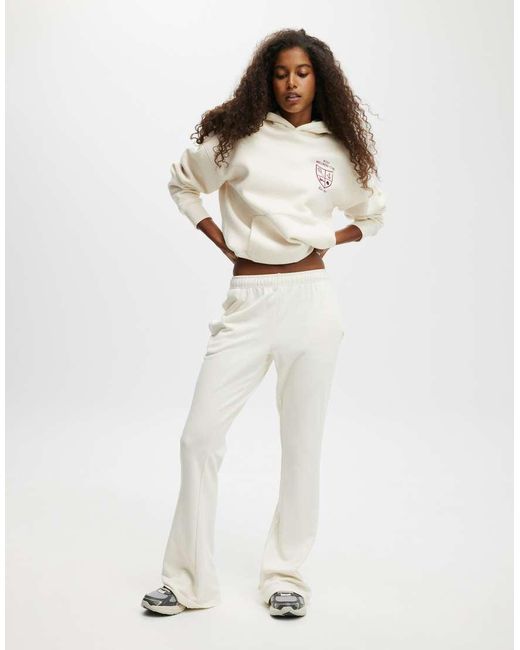 Cotton On White Cotton On Plush Premium Graphic Hoodie