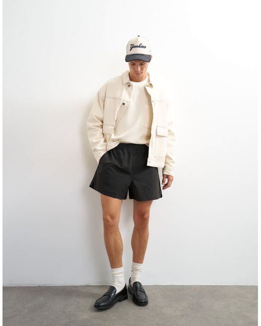 Topman Black Micro Fit Short for men