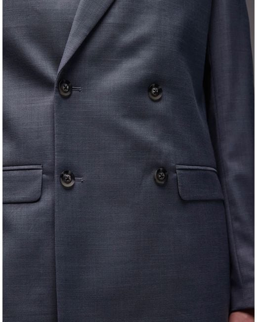Topman – locker geschnittene anzugjacke in Blue für Herren
