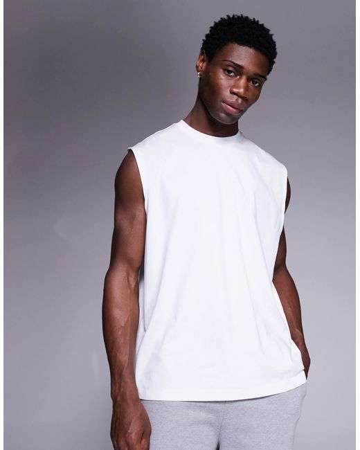 ASOS – oversize-tanktop in White für Herren