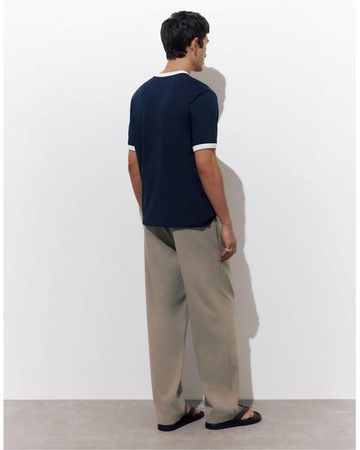 Pull&Bear Gray Tailored Fit joggers for men