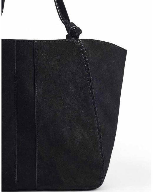 NA-KD Black Suede Knot Detail Tote