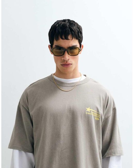 ASOS White Oversized T-shirt With Street Graphic for men