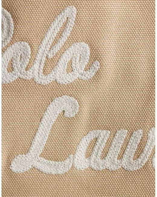 Polo Ralph Lauren Natural Embroidered Canvas Tote for men