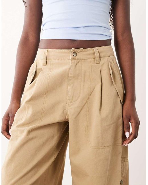 ASOS Natural Casual Utility Trouser With Pocket Detail
