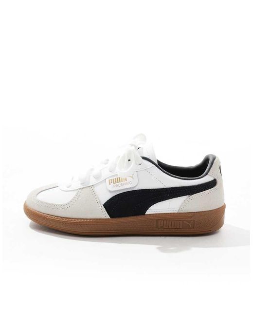 PUMA Black Palermo Leather Sneakers