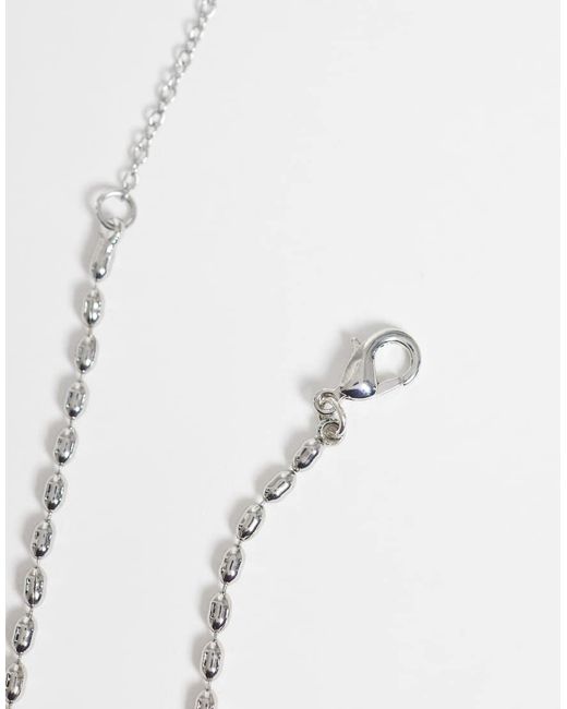 Reclaimed Vintage White Unisex Star Pendent Necklace