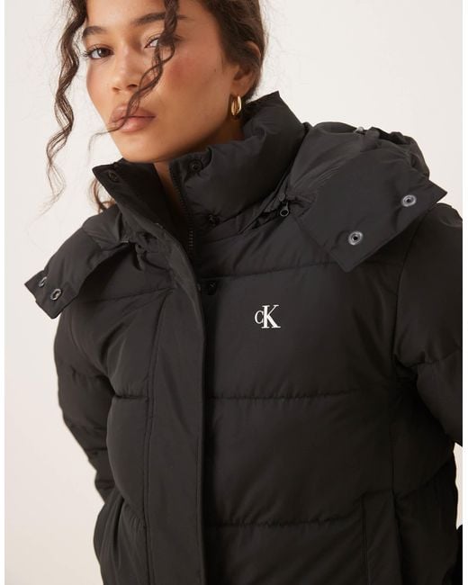 Calvin Klein Black Short Essential Puffer Jacket