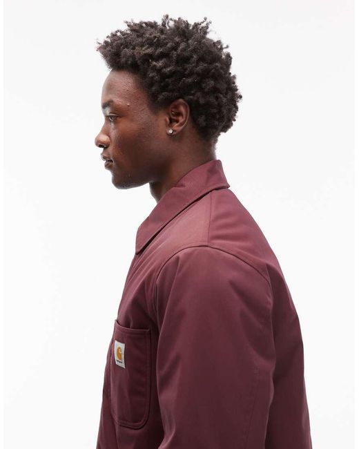 Carhartt Red Leroy Water Resistant Chore Coat for men