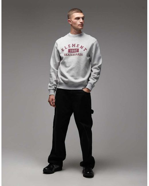 Sudadera Gris Medio Con Logo Home Team De Element de hombre de color Gray