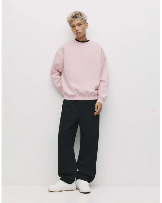 Pull&Bear – sweatshirt in Pink für Herren