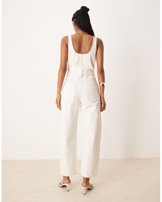 Mono Vaquero Largo De Pernera Barrel De -Blanco ASOS de color Natural
