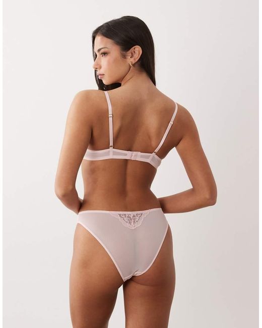 Ann Summers Brown Sexy Lace Brazilian Briefs