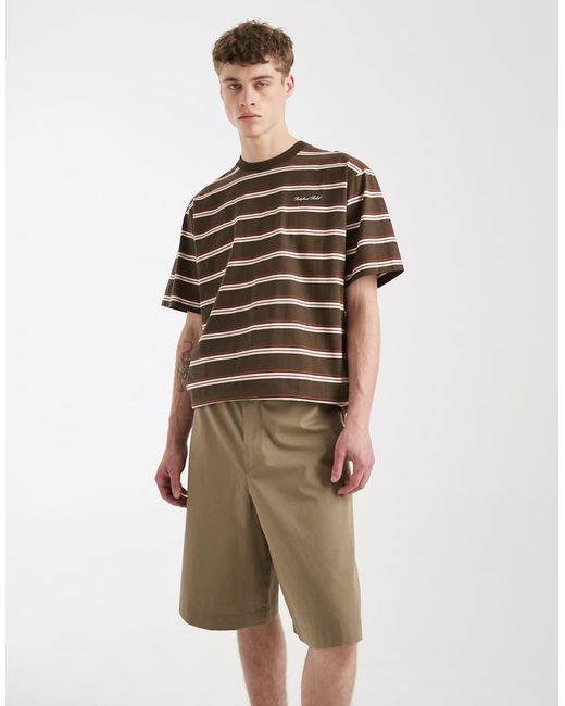 Redefined Rebel Natural Damian baggy Shorts for men
