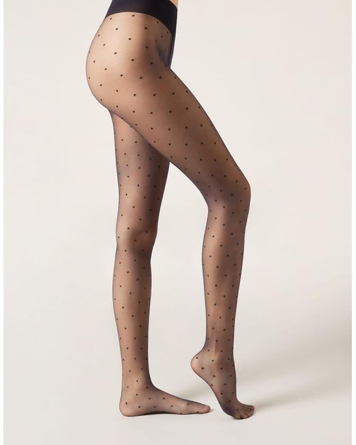 Calzedonia Natural Sheer Polka Dot Tights