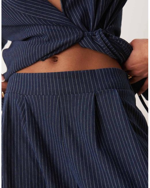 Pantalones De Pernera Ancha De Tejido Efecto Denim De (Parte De Un Conjunto) ASOS de color Blue