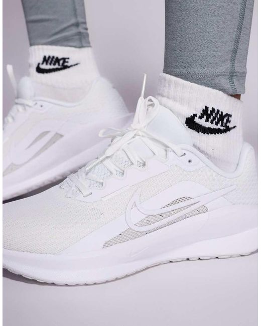 Nike White Downshifter 13 Trainers