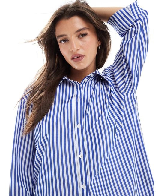 Miss Selfridge Blue – oversize-hemd