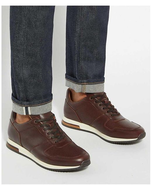 Dune Brown Trilogy Trainers for men