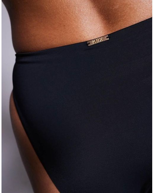 KBX Bikinibroekje Met Hoge Taille in het Black