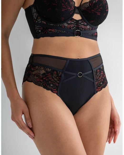 Pour Moi Black After Dark High Waist Brief