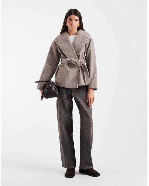 Vero Moda Brown Belted Short Formal Jacket