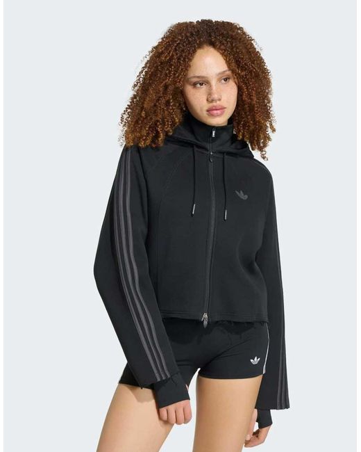 Adidas Originals Black Sst 2.0 Cropped Hoody