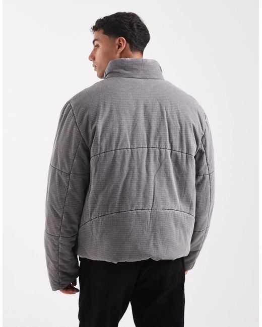 ASOS Gray Ripstop Puffer for men