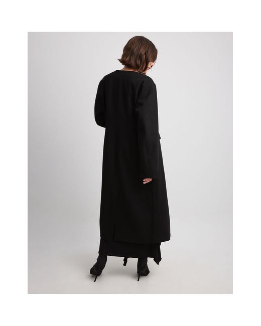 NA-KD Black Round Sleeve Formal Coat