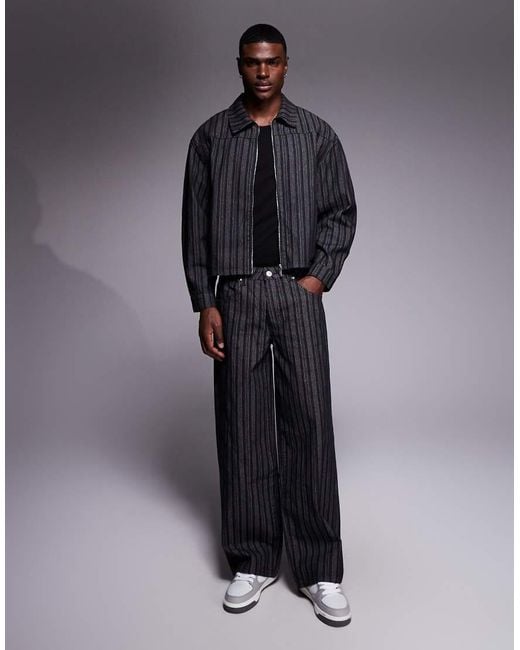 Liquor N Poker Black Relaxed Baggy Jeans Co-Ord for men