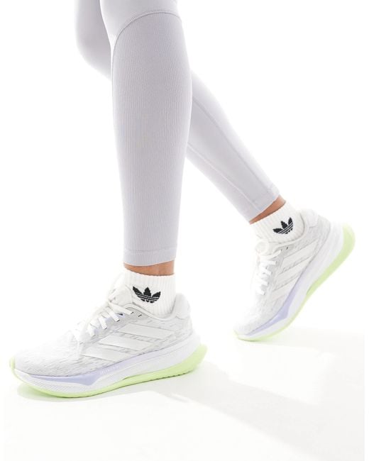 Adidas Originals White Adidas Running Supernova Comfortglide Trainers