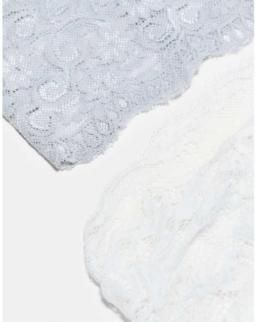 Stradivarius White Lace Elasticated Hair Band Set