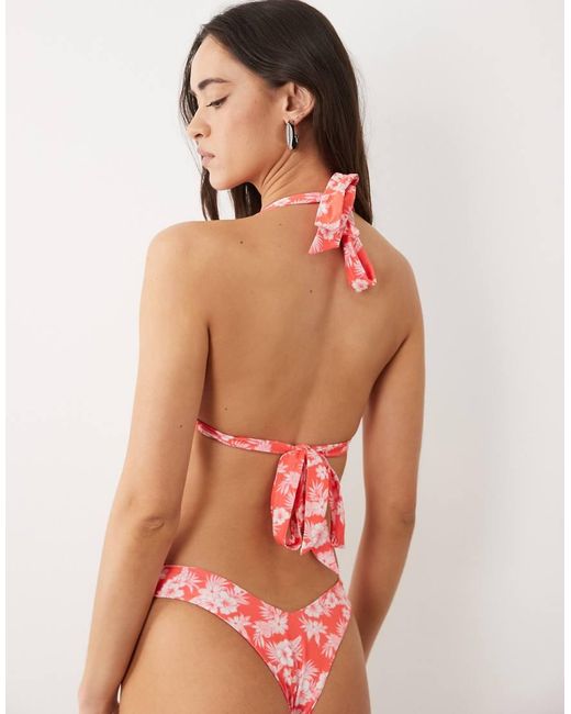 Kulani Kinis Brown Island Punch Halterneck Bikini Top
