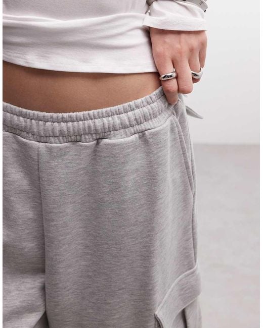 Collusion Gray Grey Marl Cargo baggy Jorts