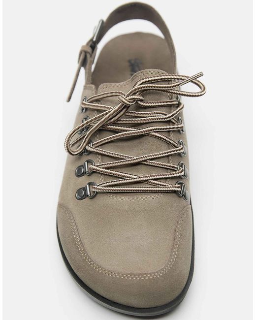 Pull&Bear – stwd – leder-clogs in White für Herren