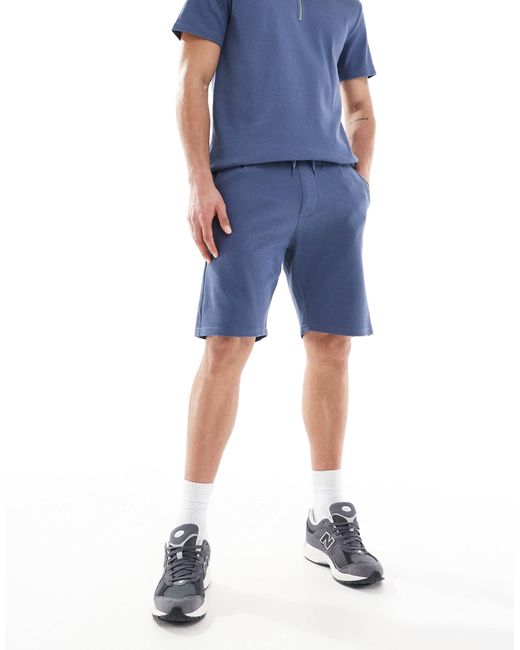 Short d'ensemble texturé - bleu indigo Only & Sons pour homme en coloris Blue
