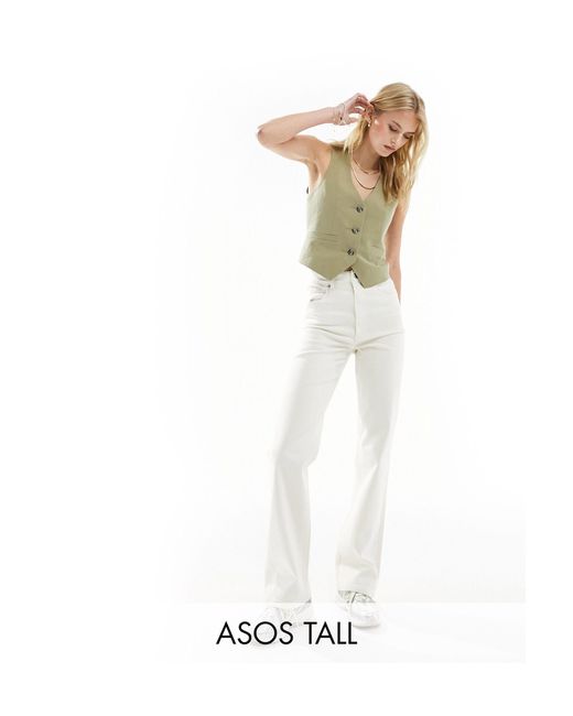 ASOS White Asos Design Tall Easy Straight Jean