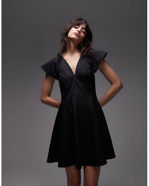 & Other Stories Black Fitted Corset Mini Dress