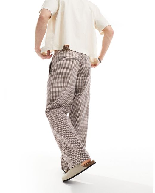 ASOS Natural Relaxed Linen Look Pants for men