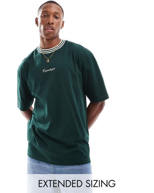 ASOS – oversize-t-shirt in Green für Herren