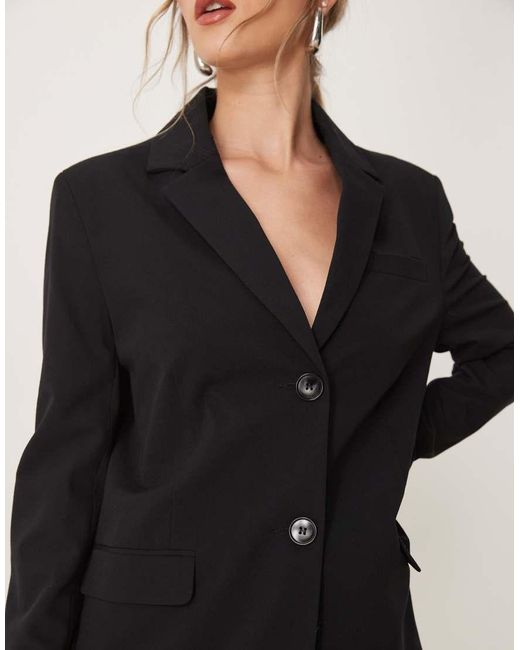 Americana Negra Básica Extragrande De Miss Selfridge de color Black