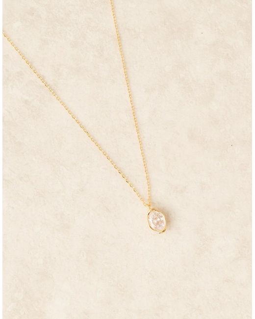 Collana Placcata 18K Con Ciondolo Con Strass di Orelia in Brown